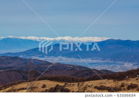 Lake Suwa and Northern Alps from Mt. Lake Suwa and Northern Alps from Mt. 63886684