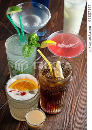 Different alcoholic cocktails . catering menu Different alcoholic cocktails . catering menu 63887535