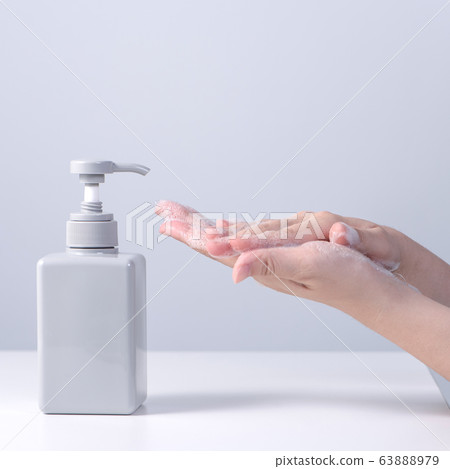 Hand washing epidemic Foam Foam Foam fertilizer hand washing soap Hand washing coronavirus soap 63888979