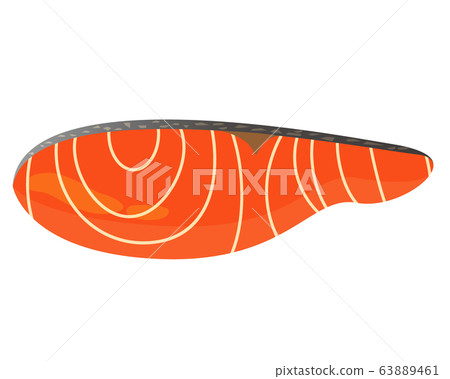 三文魚鮭魚片三文魚矢量 63889461