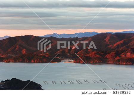 Sunrise landscape of Sanriku, a national park in Iwate, Japan 63889522