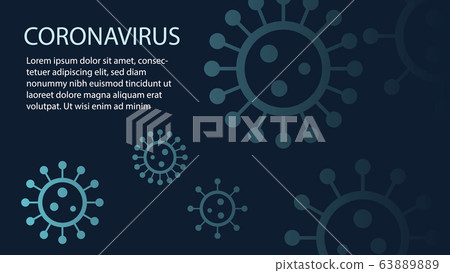 Coronavirus, covid template, pattern with virus icons. Coronavirus, covid template, pattern with virus icons. 63889889