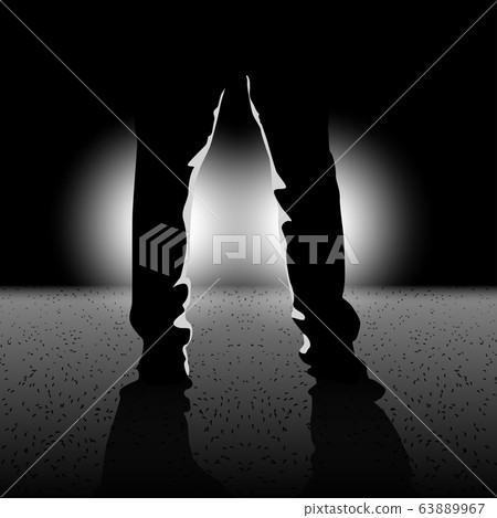 silhouette in the darkness silhouette in the darkness 63889967