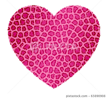 Leopard print heart (red) Leopard print heart (red) 63890908