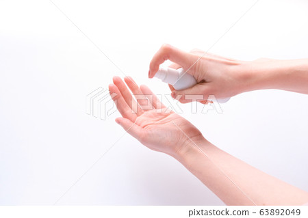 bottle with antibacterial antiseptic gel in hand bottle with antibacterial antiseptic gel in hand 63892049