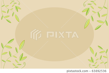 Summer leafy frame (light brown) 63892536