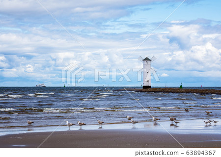 Mole in Swinemuende on the island Usedom in Poland Mole in Swinemuende on the island Usedom in Poland 63894367