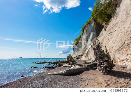 Baltic Sea coast on the island Ruegen in Germany 63894372