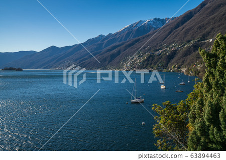 Summer view of lake Maggiore 63894463