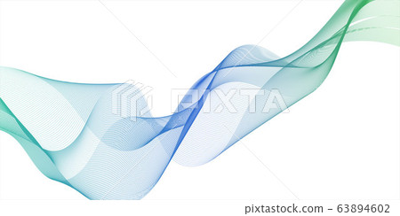 Colorful abstract wave form isolated on white background 63894602