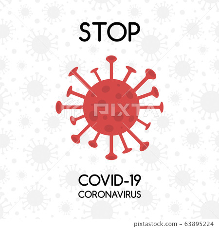 Stop coronavirus - poster with virus and text - Stock Illustration ...