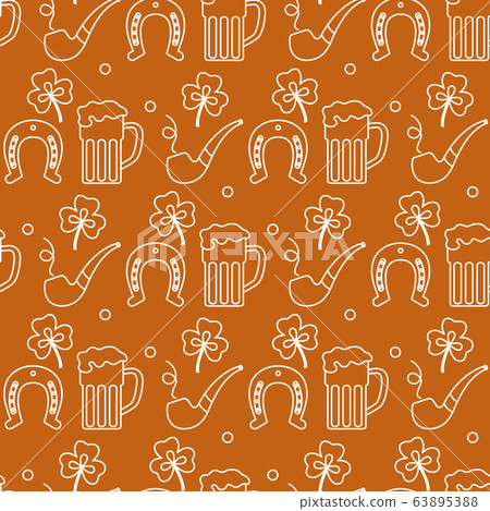 Vector Seamless pattern St. Patrick's Day Ireland 63895388
