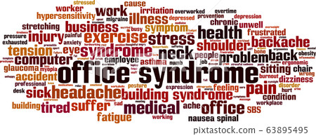 Office syndrome word cloud Office syndrome word cloud 63895495