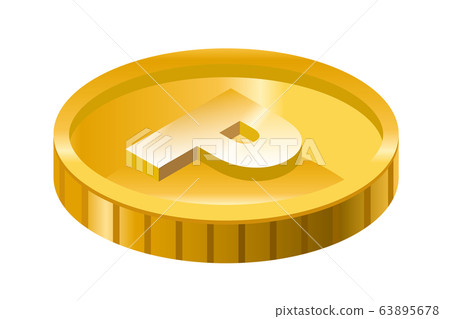 Illustration of coin with point image | Sales... - Stock Illustration ...