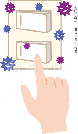 接觸感染，開關，手病毒 63897523