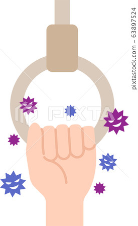 接觸感染，掛皮革，手病毒 63897524