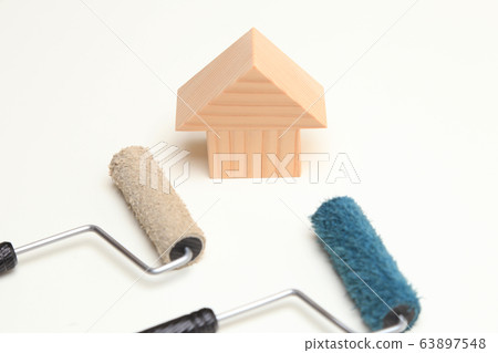 畫房子外牆的圖像 63897548