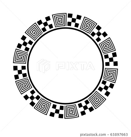 Greek key round frame. Greek border. Vector Greek key round frame. Greek border. Vector 63897663