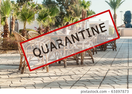 Crisis in the tourism industry due to outbreaks of coronavirus. Stopped traveling, red stamp text Crisis in the tourism industry due to outbreaks of coronavirus. Stopped traveling, red stamp text 63897873