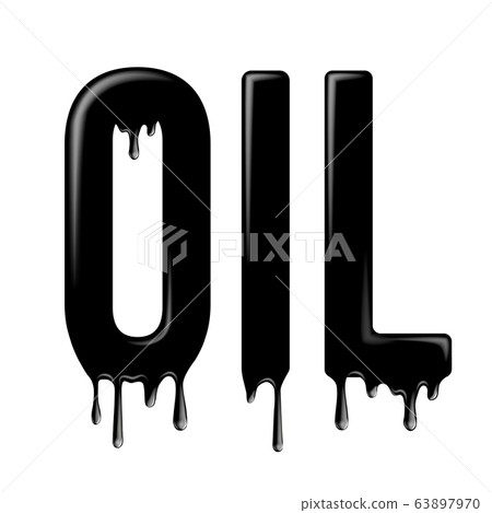 Vector word made of flowing liquid black oil. 63897970