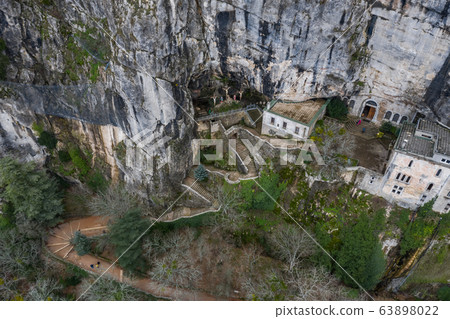 Aerial view of the Grotto of Maria Magdalena in 63898022
