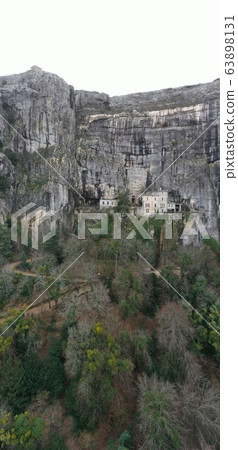 Aerial view of the Grotto of Maria Magdalena in Aerial view of the Grotto of Maria Magdalena in 63898131