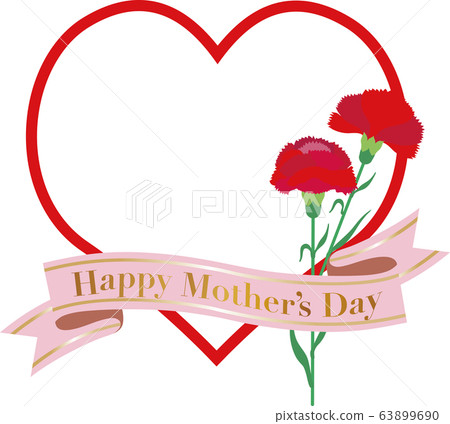 Mothers day carnation heart copy space Mothers day carnation heart copy space 63899690