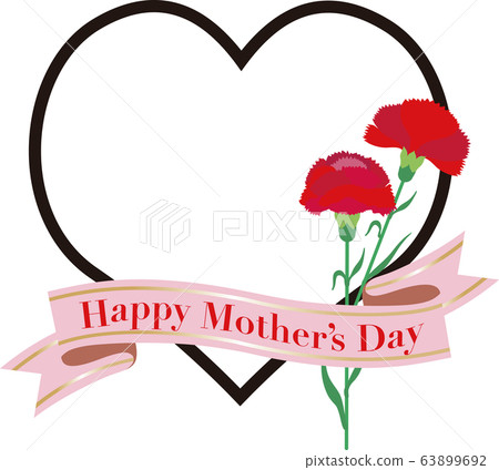 Mothers day carnation heart copy space Mothers day carnation heart copy space 63899692