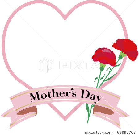 Mothers day carnation heart copy space Mothers day carnation heart copy space 63899708