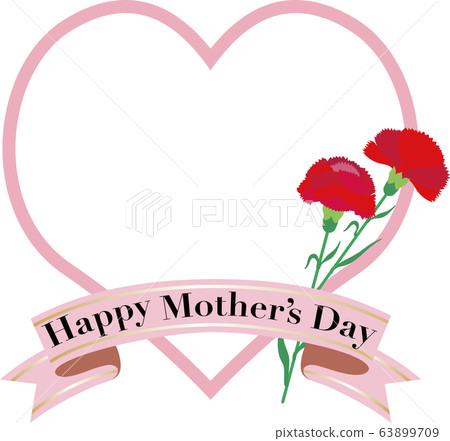 Mothers day carnation heart copy space Mothers day carnation heart copy space 63899709