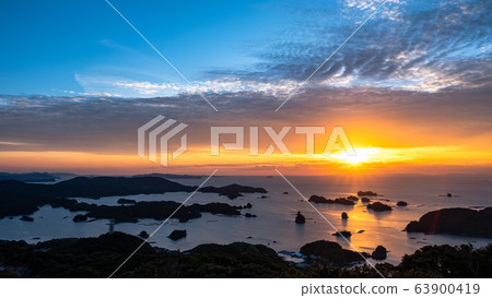 Dusk at Kujukushima / Ishidake Observatory Dusk at Kujukushima / Ishidake Observatory 63900419