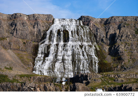 Wilderness cascade panorama Dynjandi waterfall Iceland Wilderness cascade panorama Dynjandi waterfall Iceland 63900772