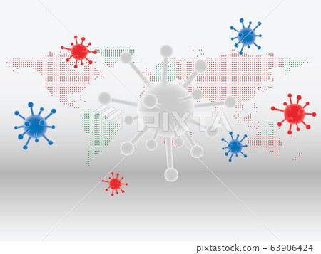 Realistic 3d virus cells dangerous symbol vector Realistic 3d virus cells dangerous symbol vector 63906424