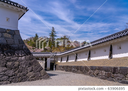 Oita Ichinomon seen from inside Masugata, the restored castle tower of Shiroishi Castle in spring, Miyagi Prefecture 63906895