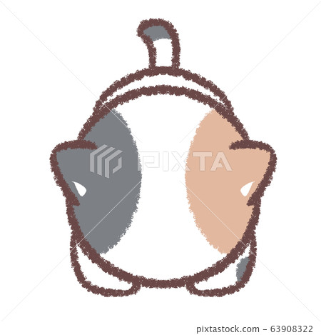 Prostrate calico cat Prostrate calico cat 63908322