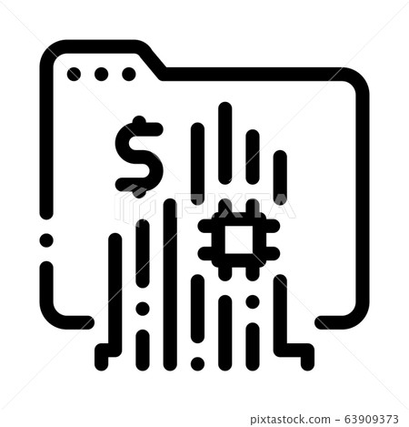 memory card icon vector outline illustration 63909373
