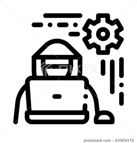 settings hacker icon vector outline illustration settings hacker icon vector outline illustration 63909378