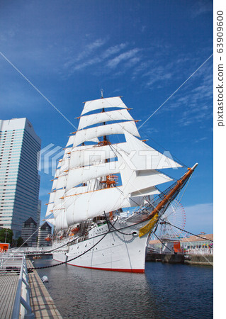 Sailing ship Nihonmaru total sail exhibition sail Sailing ship Nihonmaru total sail exhibition sail 63909600