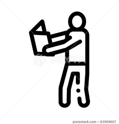 man reading book icon vector outline illustration man reading book icon vector outline illustration 63909607
