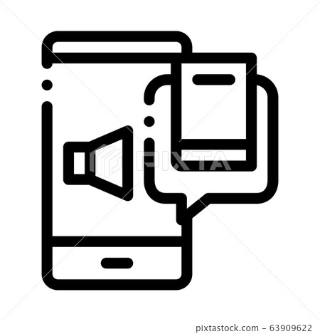 audio book icon vector outline illustration 63909622