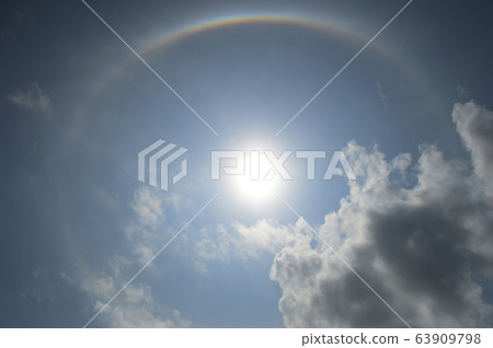 發生日出的天空中的太陽 發生日出的天空中的太陽 63909798