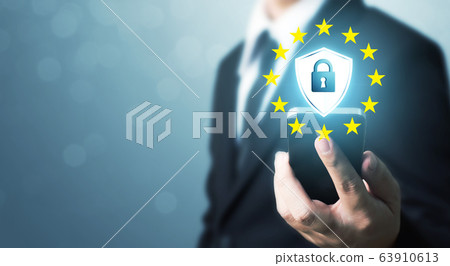 Protection network security mobile smart phone and safe your data concept 63910613