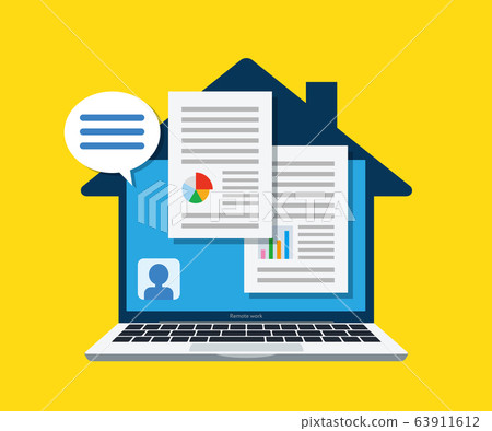 Remote work, telework, work from home, business, Stay Home, stay home 63911612