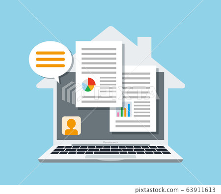 Remote work, telework, work from home, business, Stay Home, stay home 63911613