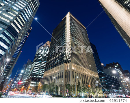 黃昏辦公樓城市 黃昏辦公樓城市 63911774