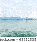 Lake Biwa (watercolor painting) 63912535