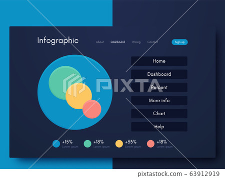 Vector graphic infographics. Template for creating 63912919