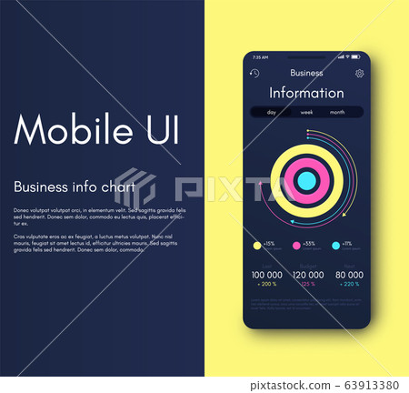 Mobile application interface. Ui design, vector Mobile application interface. Ui design, vector 63913380