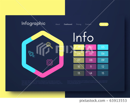 Vector graphic infographics. Template for creating 63913553