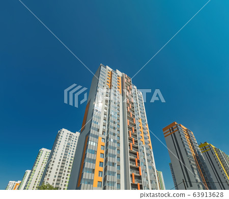 Residential Estate new district with skyscrapers 63913628
